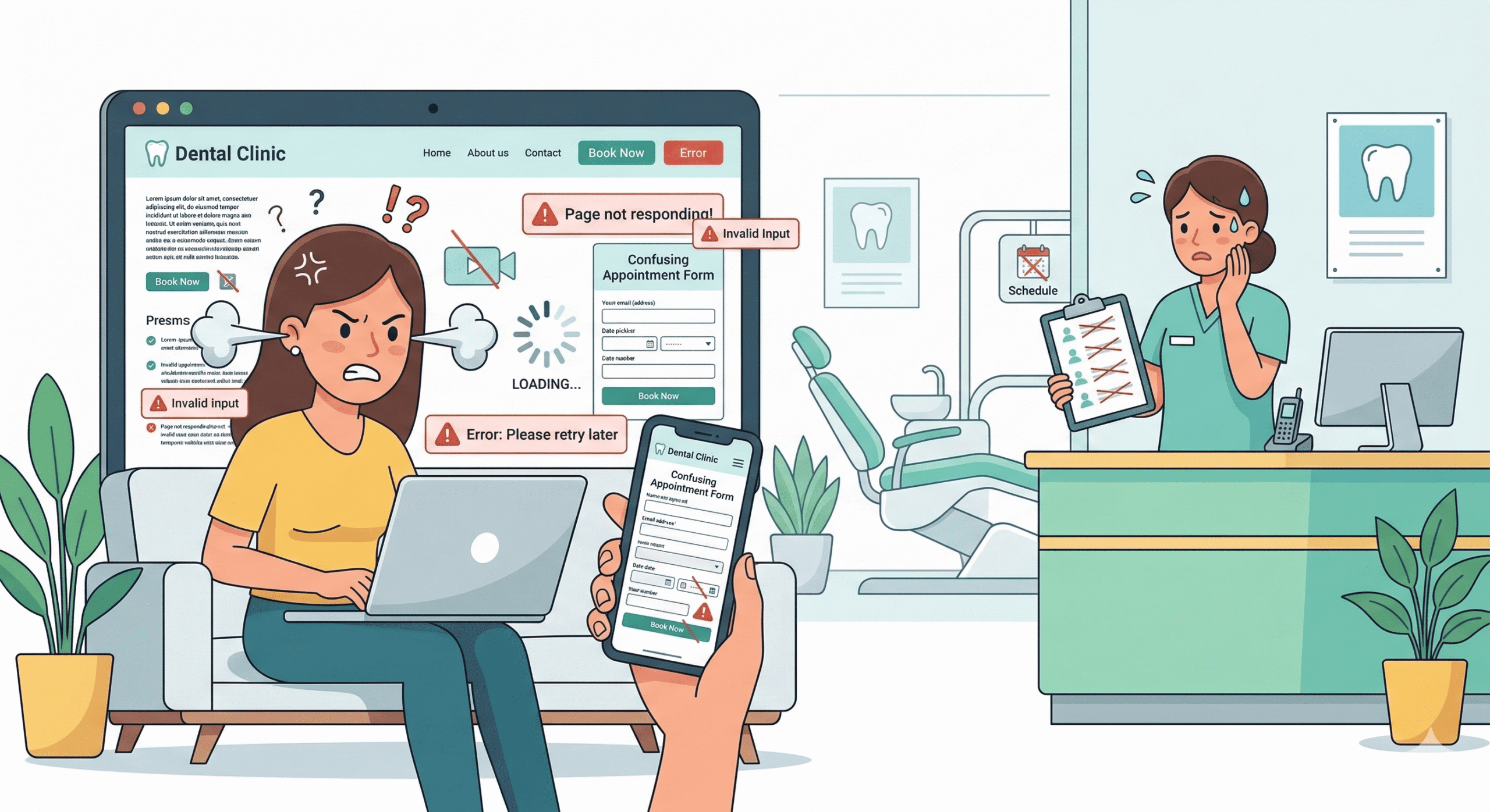 poor website experience